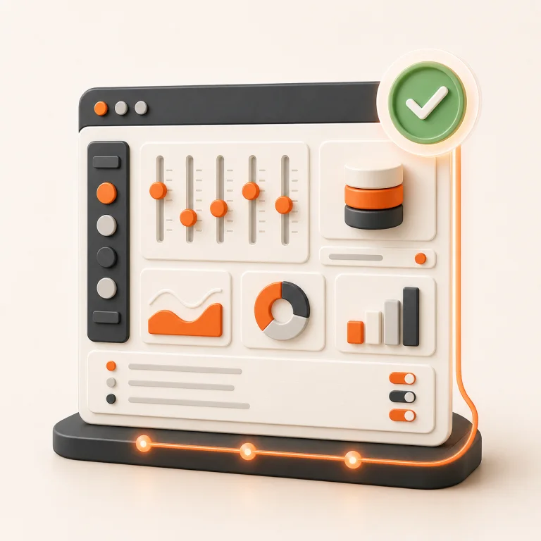 Abstract supported administration dashboard