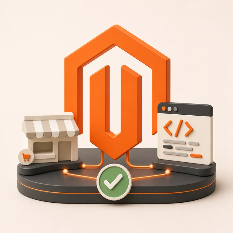 Abstract open commerce blueprint becoming a storefront